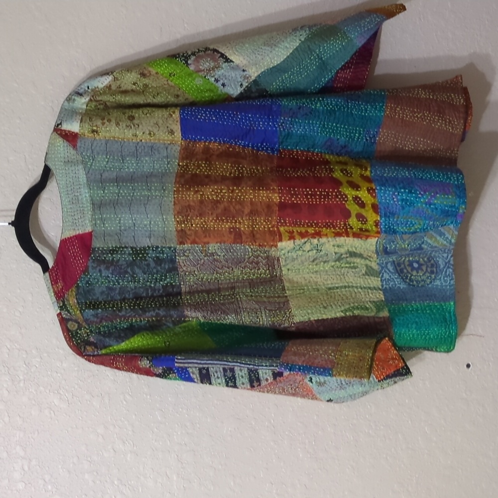 Aratta Patchwork Silk Kimono - Picture 2 of 3